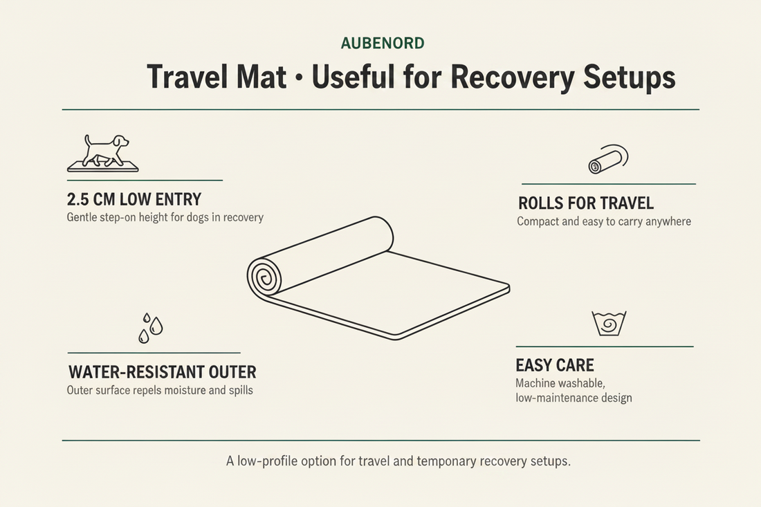 3 Peaks Roll Up Travel Dog Mat | Portable Low-Entry Rest Mat