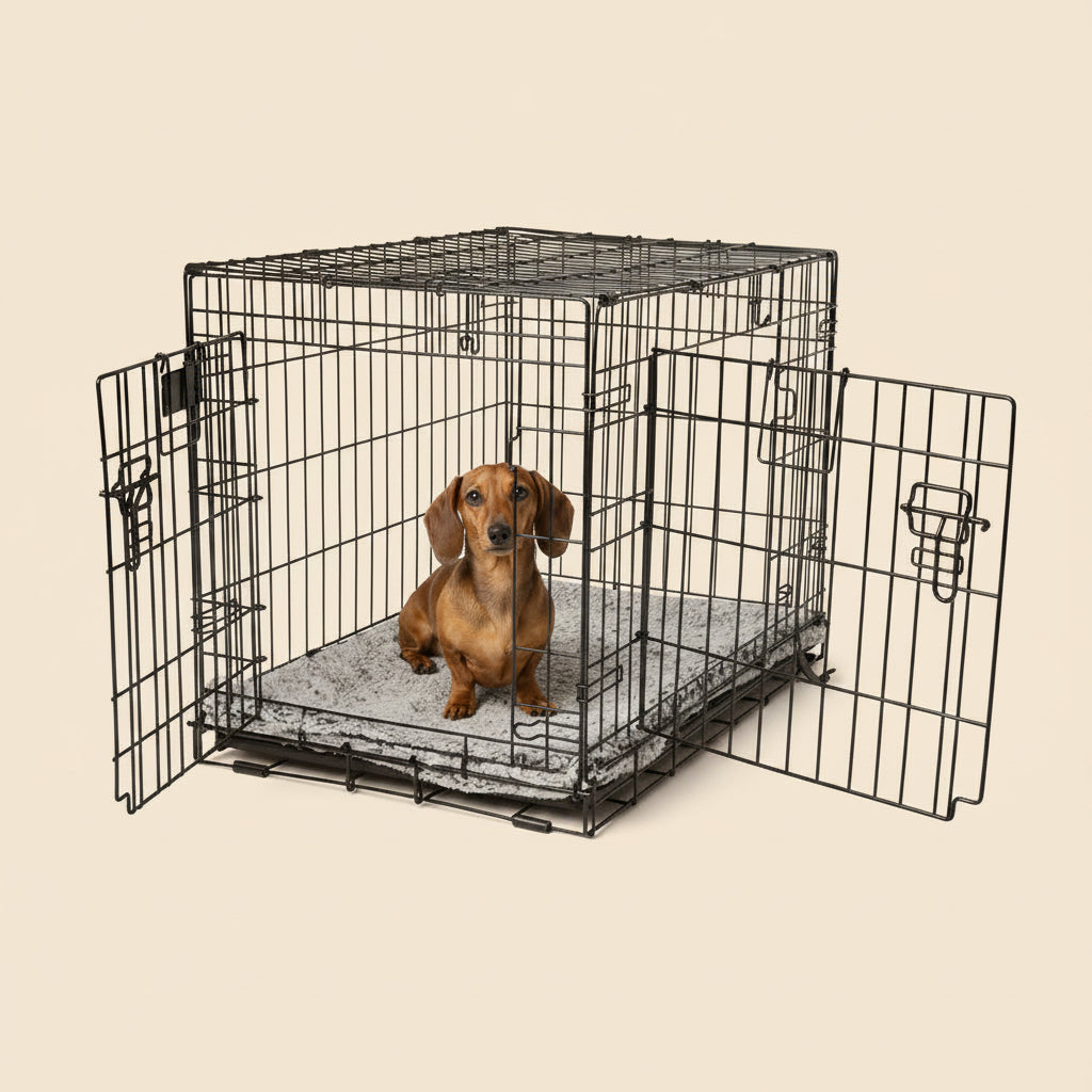 Pets at Home Double Door Folding Dog Crate official product image