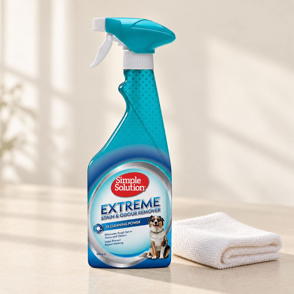 Simple Solution Extreme UK 500 ml bottle — cleaning cloth