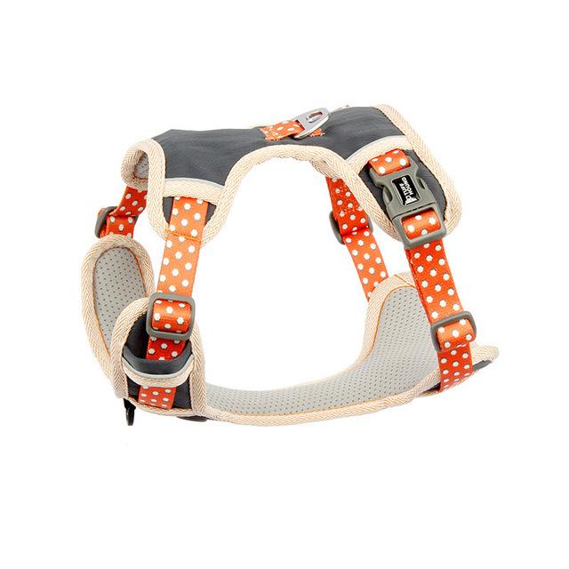 French Bulldog Nylon Harness - Orange Colour