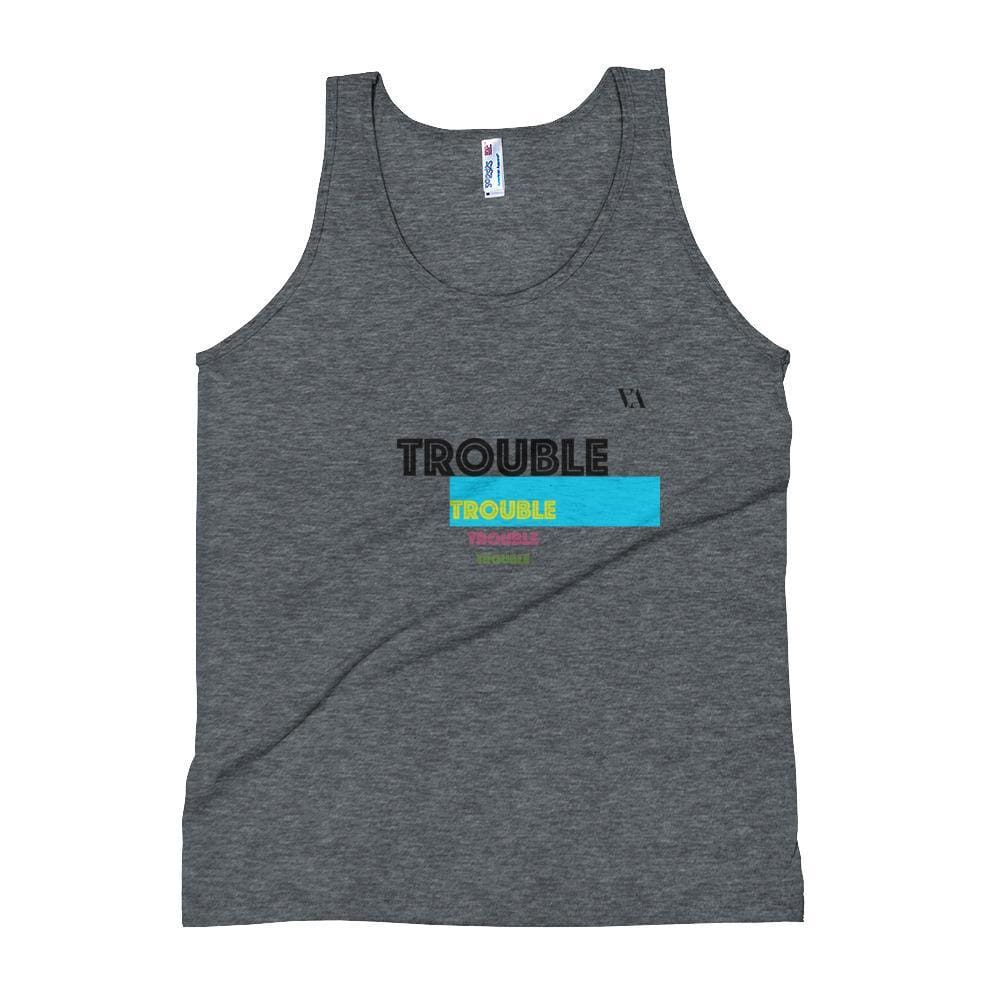 Trouble Trouble Trouble Unisex Tank Top - Tri-Black / Xs - Tank Top