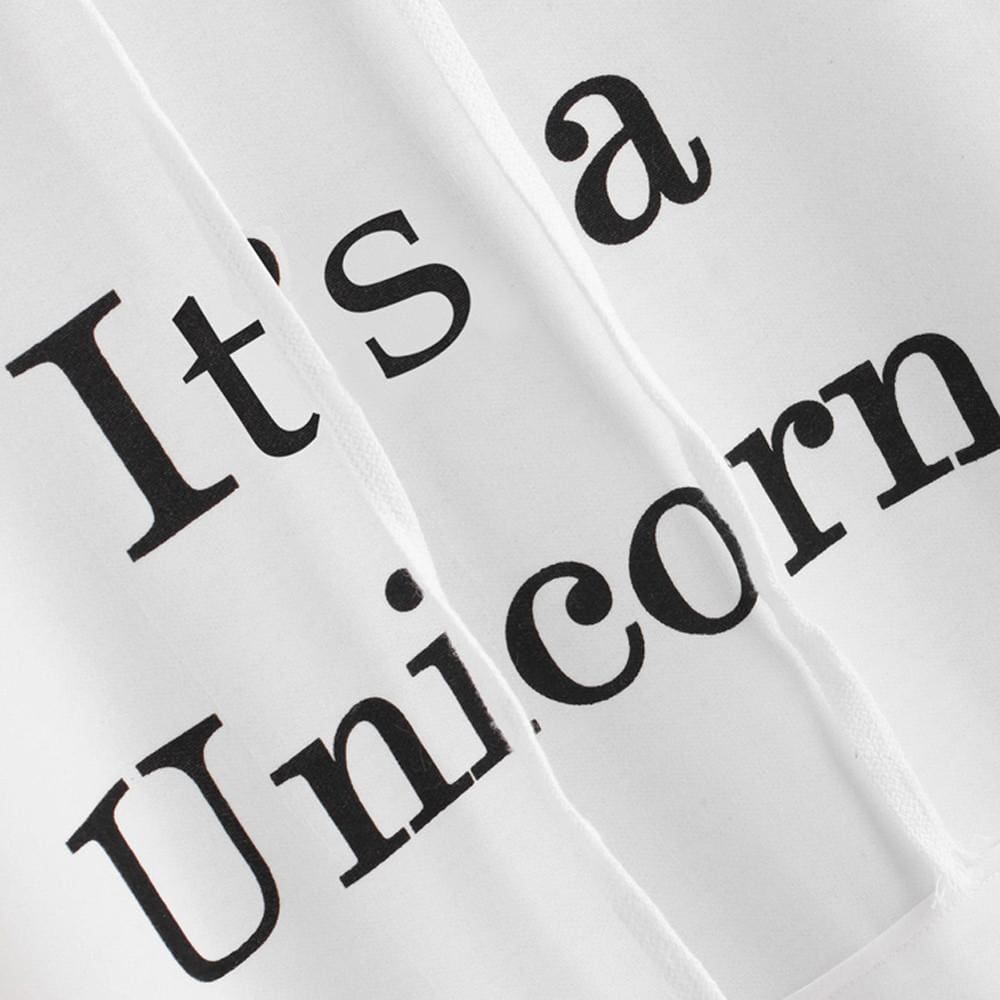 Unicorn Print Long Sleeve Hoodie