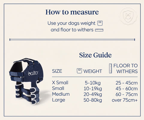 Balto Lux shoulder brace sizing and measurement guide