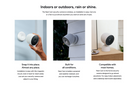Google Nest Cam battery indoor and outdoor usage and installation views