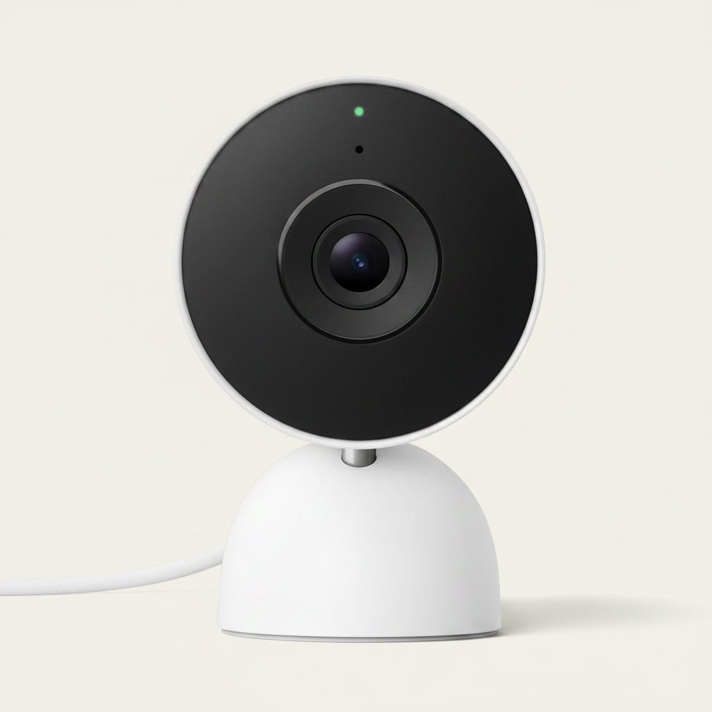 Google Nest Cam Indoor wired smart camera for monitoring a dog during IVDD recovery