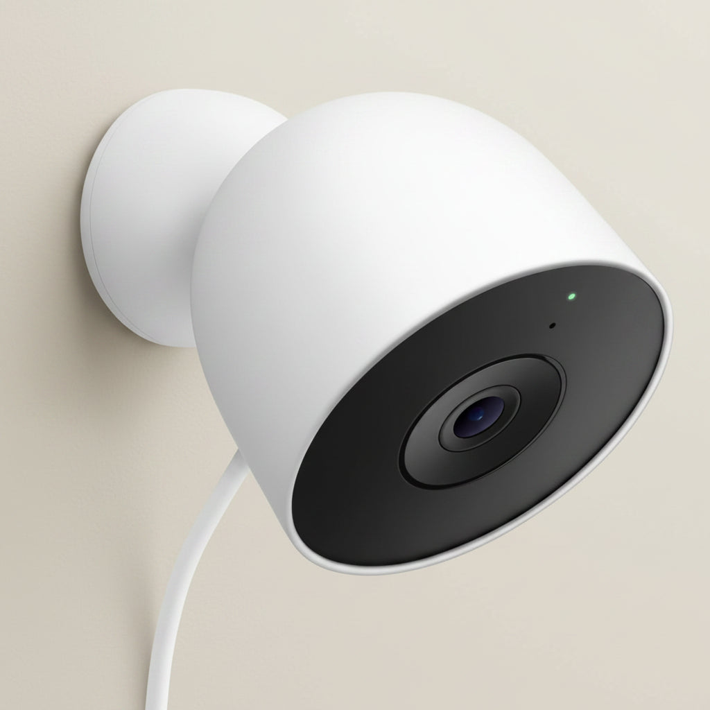Google Nest Cam Outdoor wired smart camera for monitoring the home during IVDD recovery