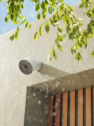 Google Nest Cam Outdoor wired 2nd generation installed outdoors in rain