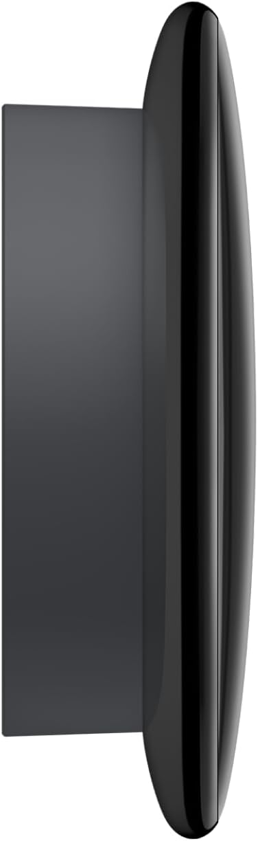 Side profile of the Nest Learning Thermostat and wall mounting body