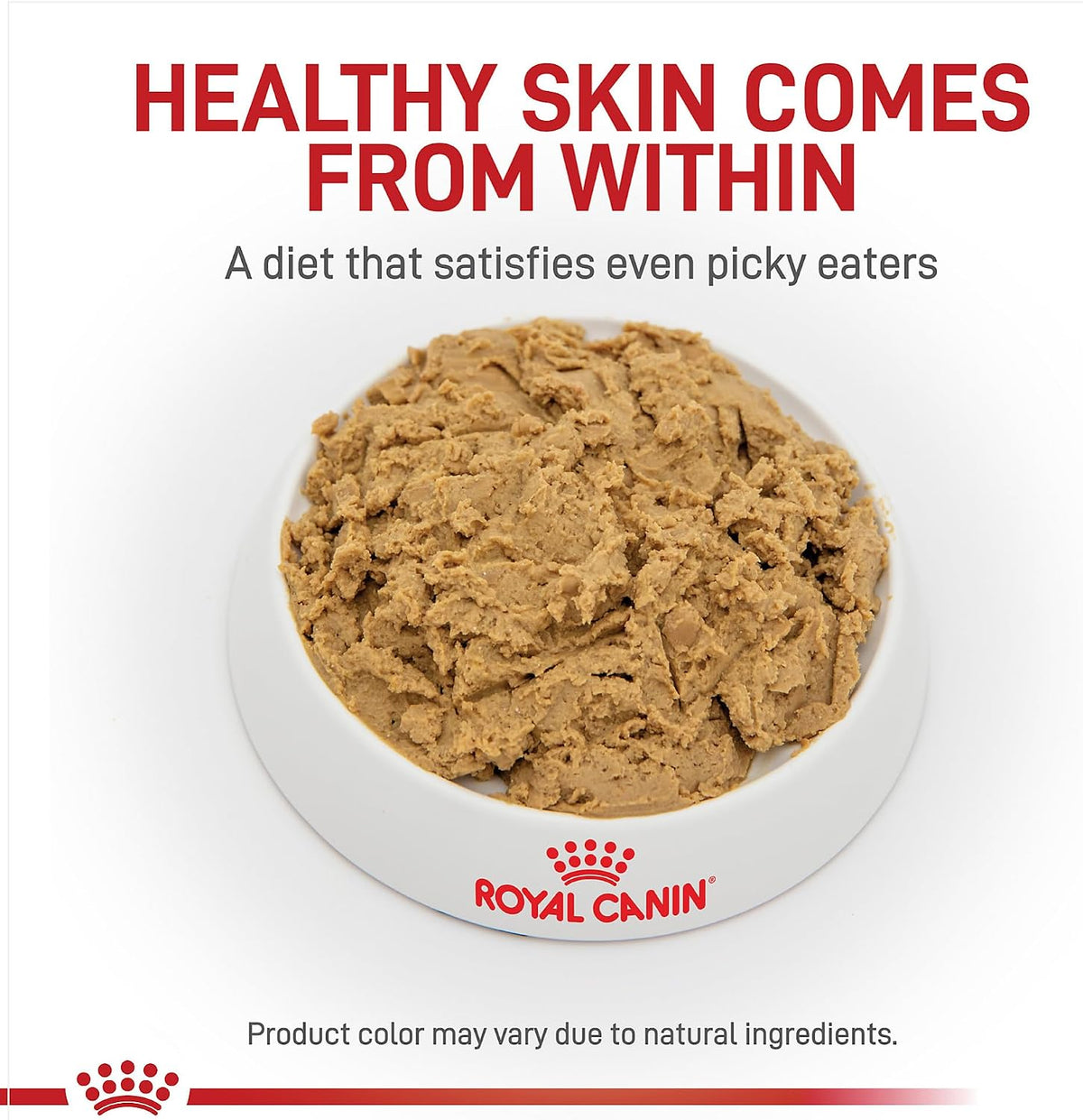 Royal Canin hydrolyzed loaf texture shown in a bowl