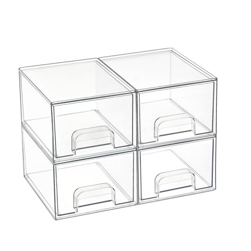 Vtopmart clear stackable storage drawers product view
