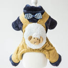 Dapper Joe Dog Dungaree Costume - Khaki / Xs ( Chest 30Cm ) - Dog Clothes