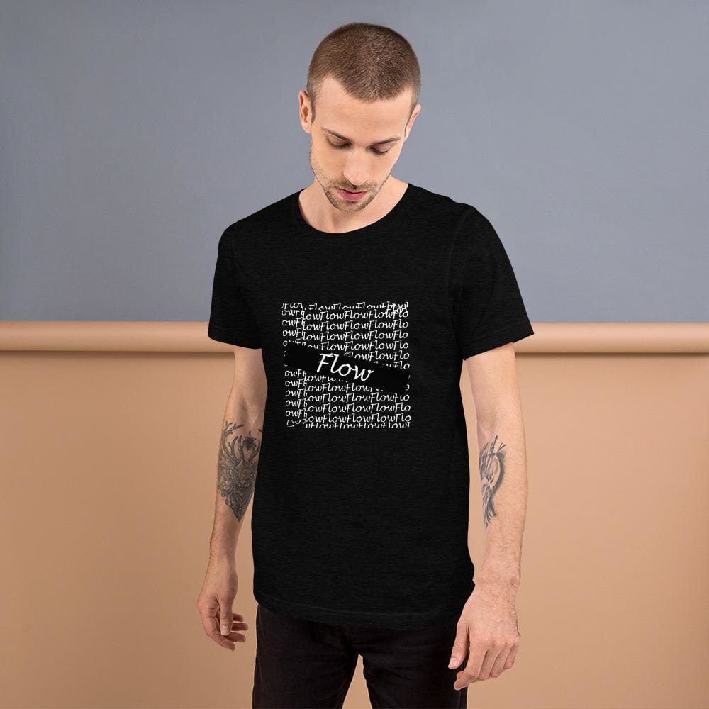 Flow Design Short-Sleeve Unisex T-Shirt - Black Heather / Xs - Tshirt