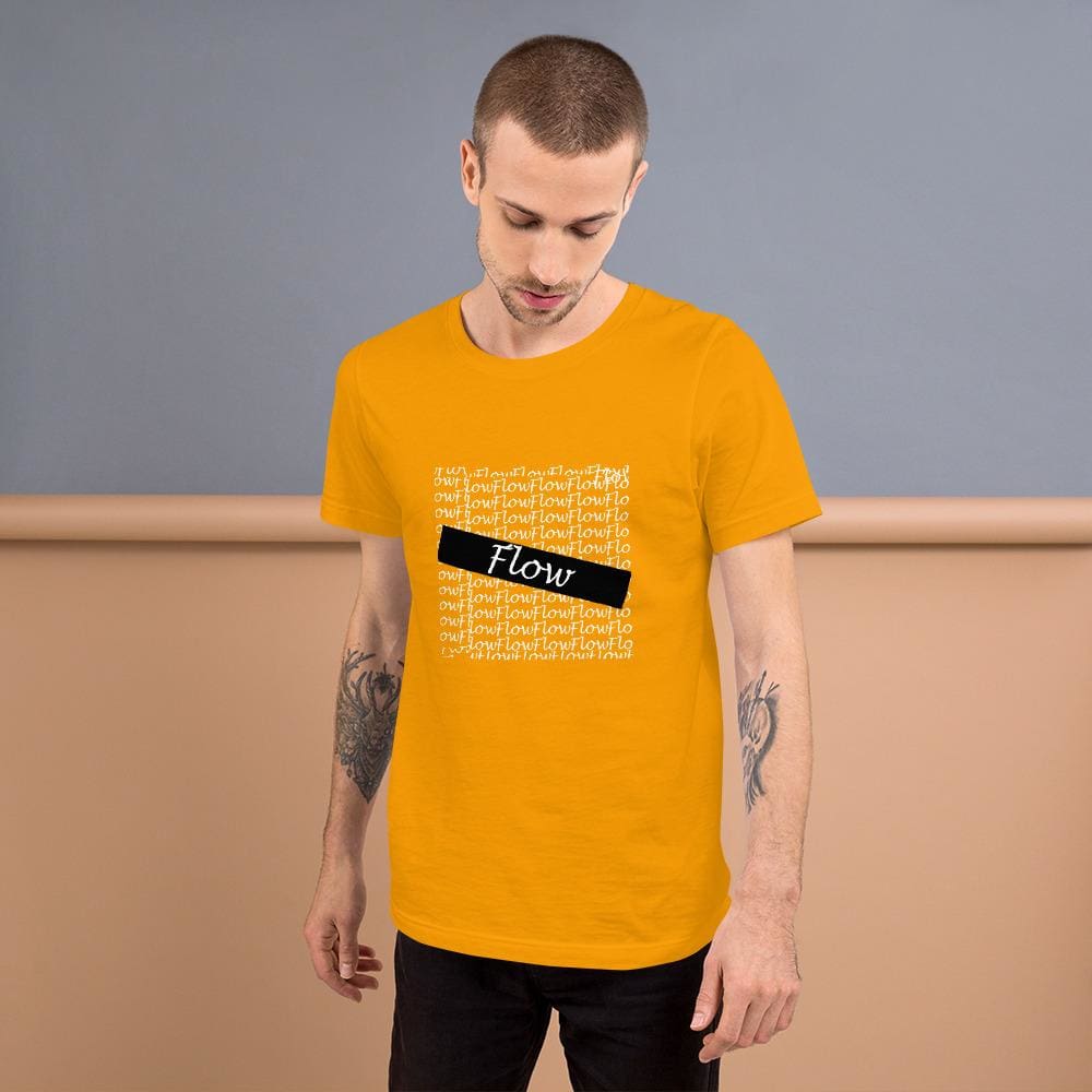 Flow Design Short-Sleeve Unisex T-Shirt - Gold / S - Tshirt