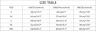 French Bulldog tuxedo size chart