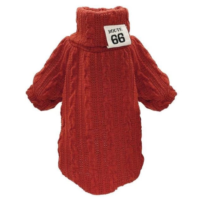 Gizmo Classic Knit Small Dog Sweater - Red / L - Dog Clothes