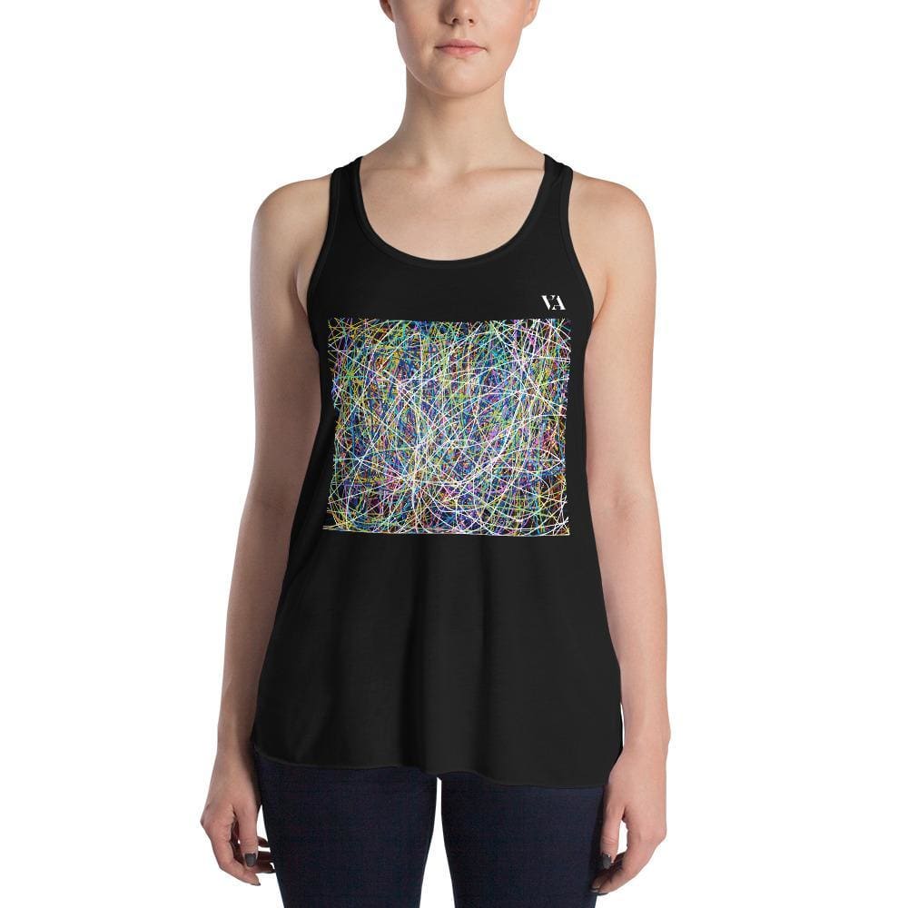 Gothenburg Womens Flowy Racerback Tank - Black / S
