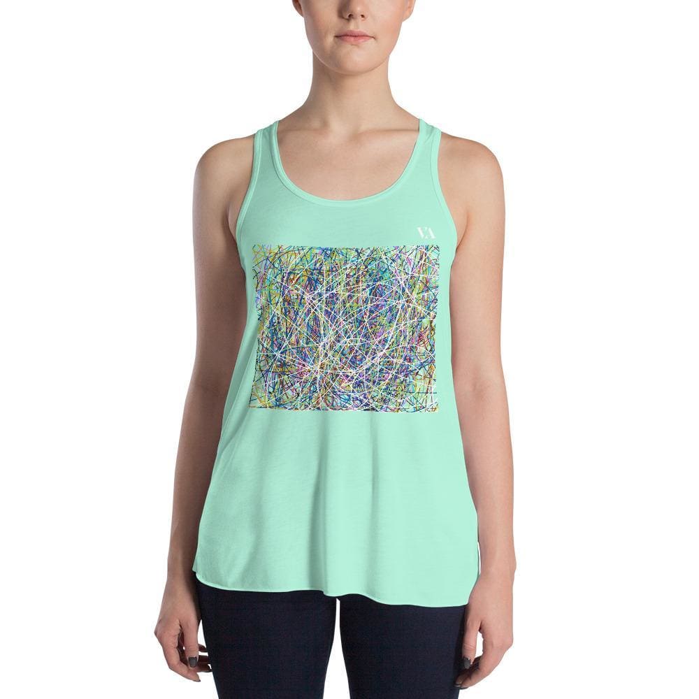 Gothenburg Womens Flowy Racerback Tank - Mint / S