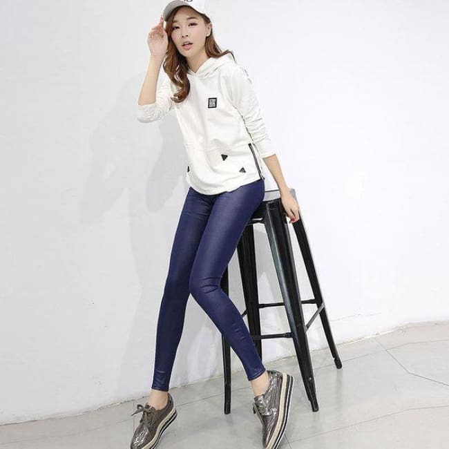 Le Noir Faux Leather Leggings - Leggings