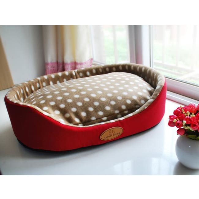 Luxury Dog & Cat Bed - Red / S 35X30Cm - Dog Bed