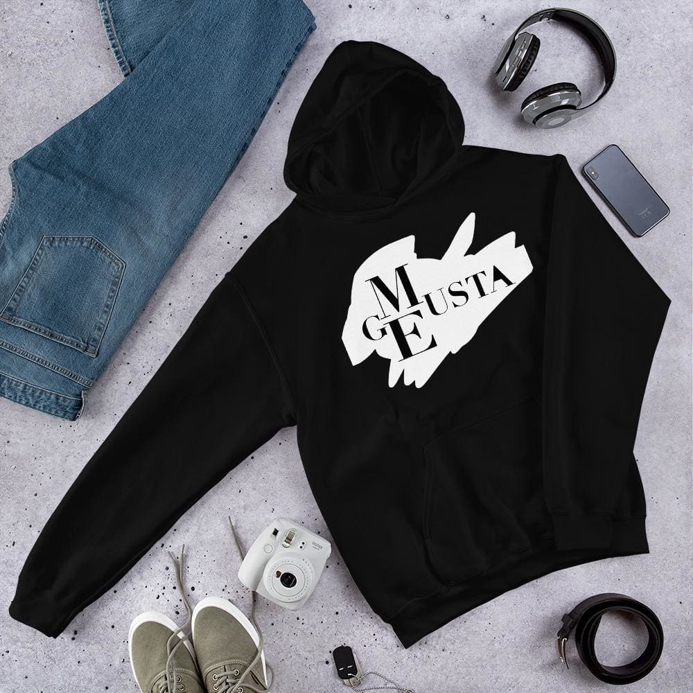 Megusta Black Hooded Sweatshirt - Black / S