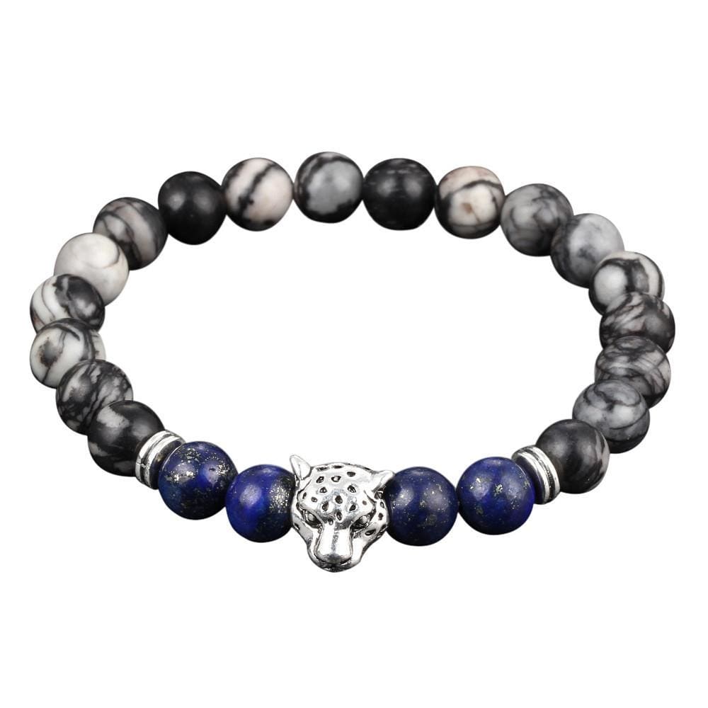 Obsidian & Lava Stone Bead Bracelets - Multicolor / One-Size / B - Bracelet