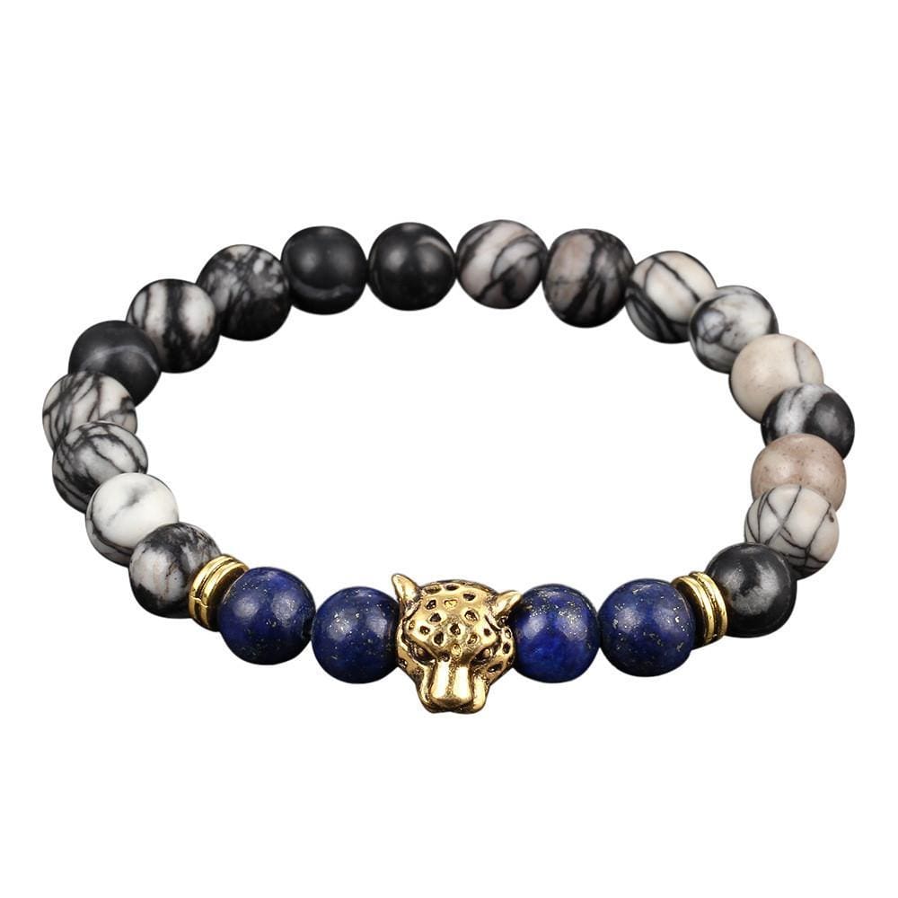 Obsidian & Lava Stone Bead Bracelets - Multicolor / One-Size / C - Bracelet