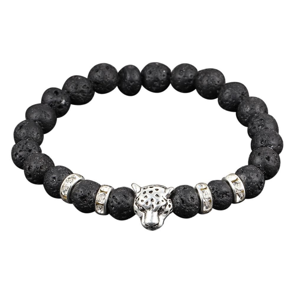 Obsidian & Lava Stone Bead Bracelets - Multicolor / One-Size / I - Bracelet
