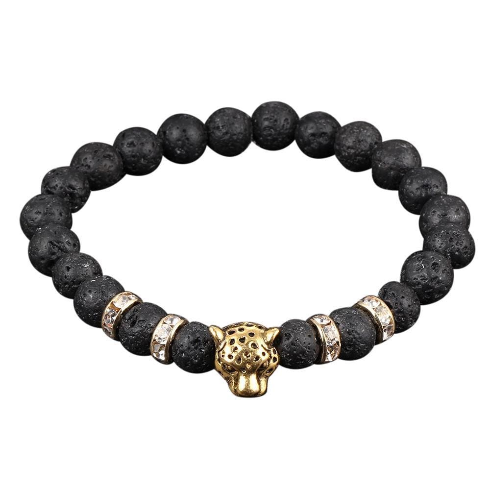 Obsidian & Lava Stone Bead Bracelets - Multicolor / One-Size / J - Bracelet