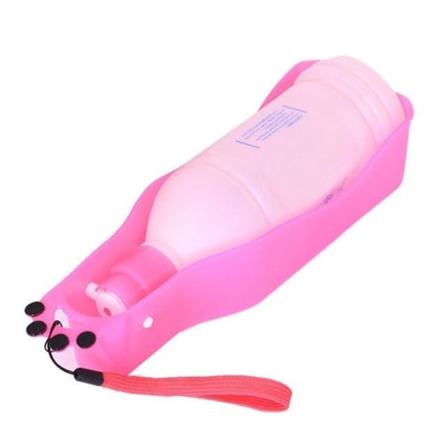 Portable Folding Dog Water Bottle Dispenser - Pink - Dog Water Bottle