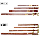 Genuine leather French bulldog collar, available in variety of sizes