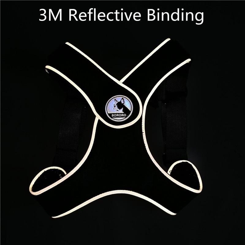 French Bulldog No pull Harness Feature - Reflective Binding