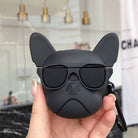 French bulldog shape airpod case - black colour