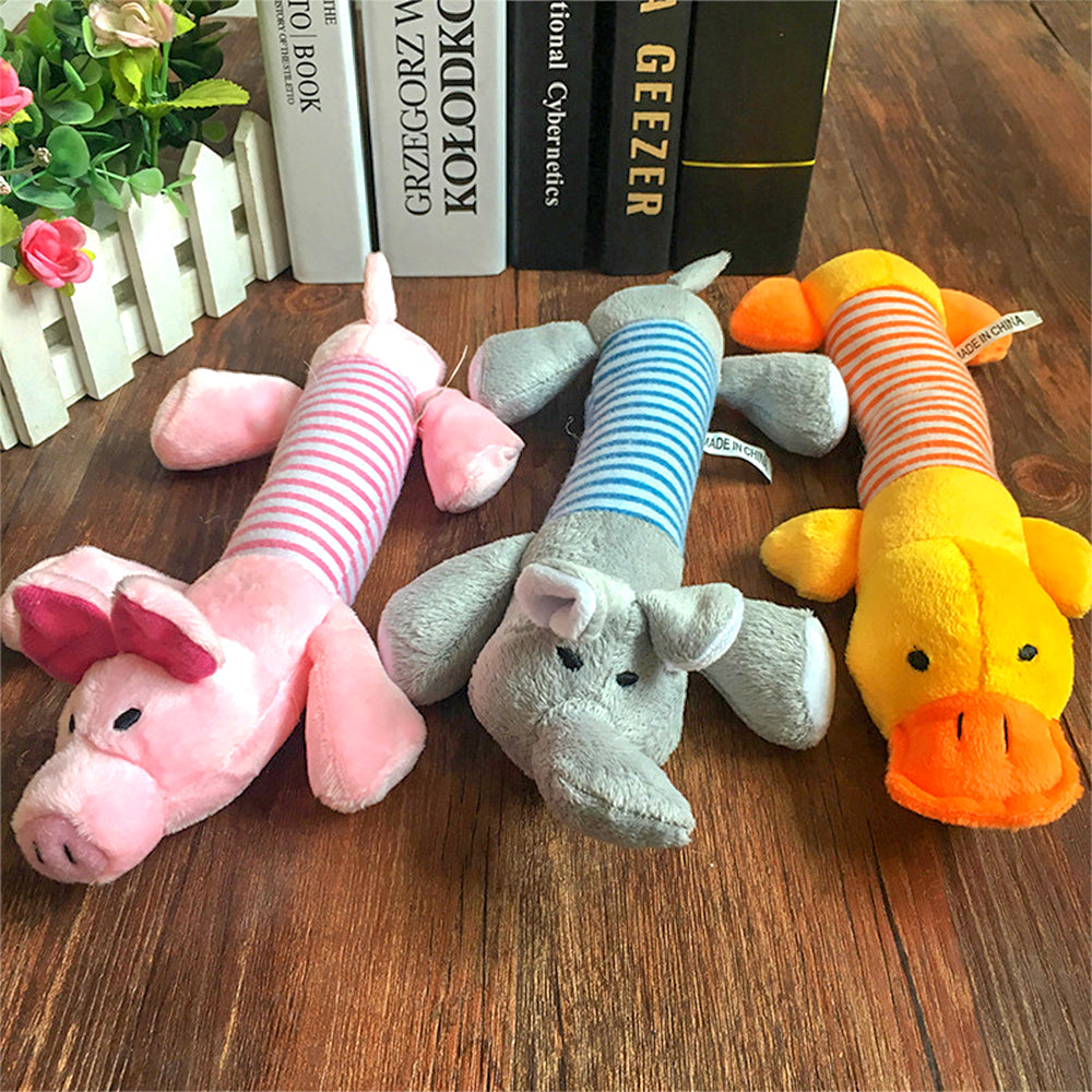 Selection of plush toys for dogs