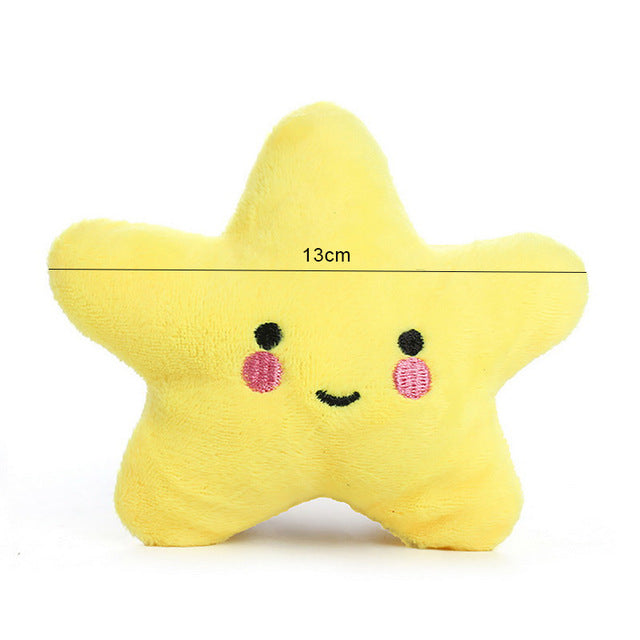 Selection of plush toys for dogs, yellow star shape