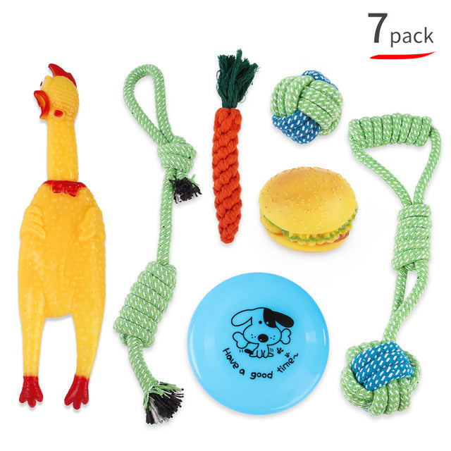 Puppy Starter Pack Selection Of Toys Gift Hamper - pack of 7
