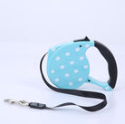 Dog Leash, Dog Running Leash, Blue Polka Dots