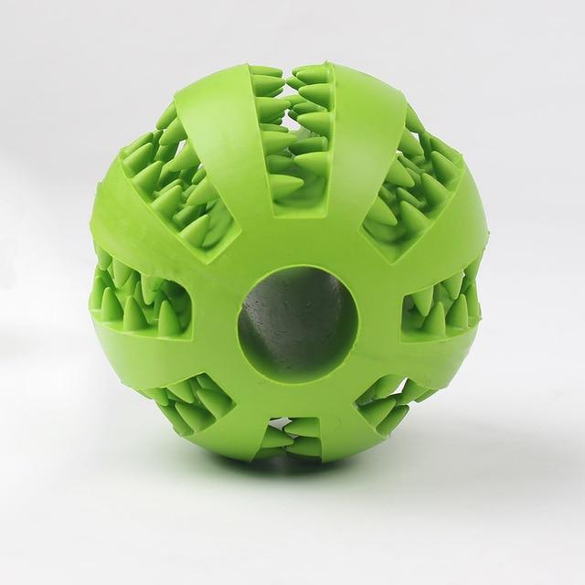 Green chew dog ball toy