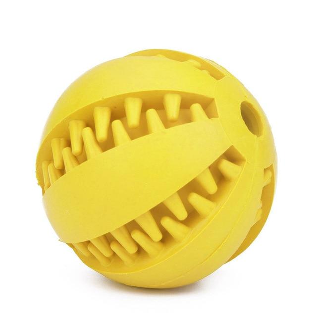 yellow chew dog ball toy