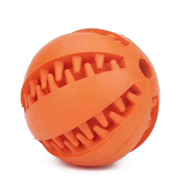 Orange chew dog ball toy