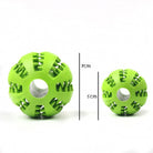 Green chew dog ball toy showing options in 7cm and 5 cm sizes, overall we got options in sizeS and L