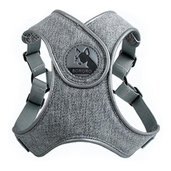 Grey French Bulldog No pull Harness