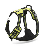 Neon yellow reflective walking harness, alternate view