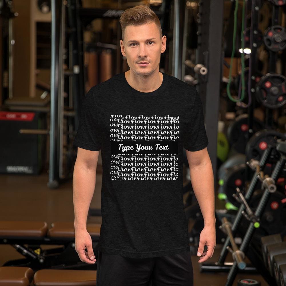 Short-Sleeve Mens T-Shirt Flow Background - Black Heather / Xs - Clothing T-Shirts