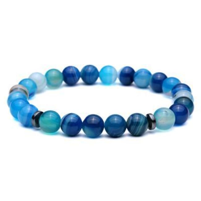 The Fitzrovia Mens Stone Bracelet - Blue - Bracelet