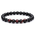 The Fitzrovia Mens Stone Bracelet - Dark Red - Bracelet