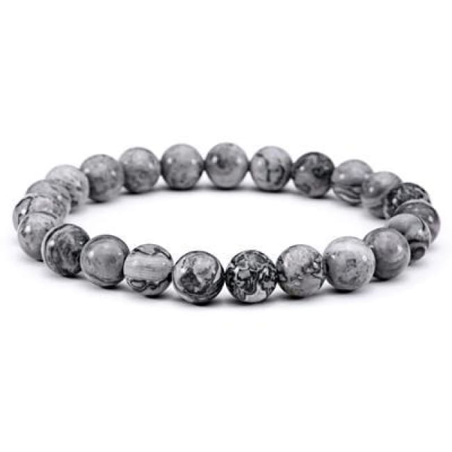 The Fitzrovia Mens Stone Bracelet - Gray - Bracelet