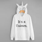 Unicorn Print Long Sleeve Hoodie - S